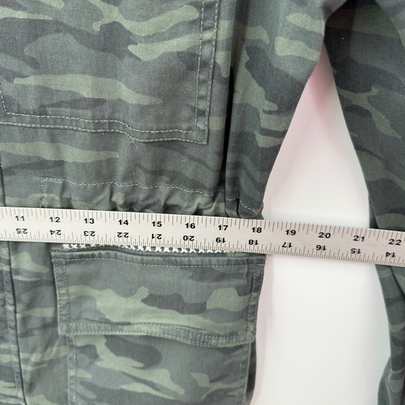 Caslon Women's Camouflage‎ Military Jacket Sz L Green Studded Chore Barn Country - Picture 9 of 14